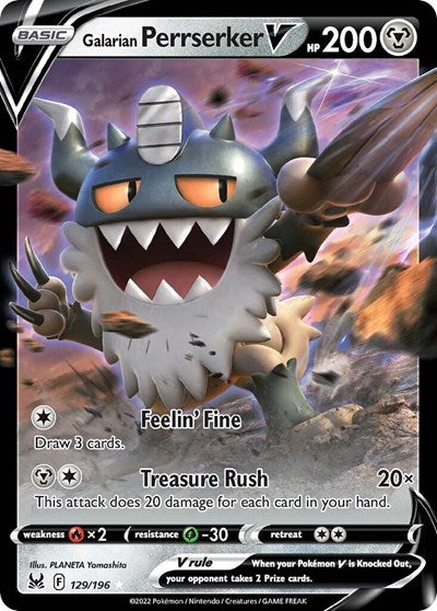 Galarian Perrserker V (SWSH11: Lost Origin) Near Mint Holofoil