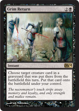 Grim Return (Magic 2014 Core Set) Near Mint Foil
