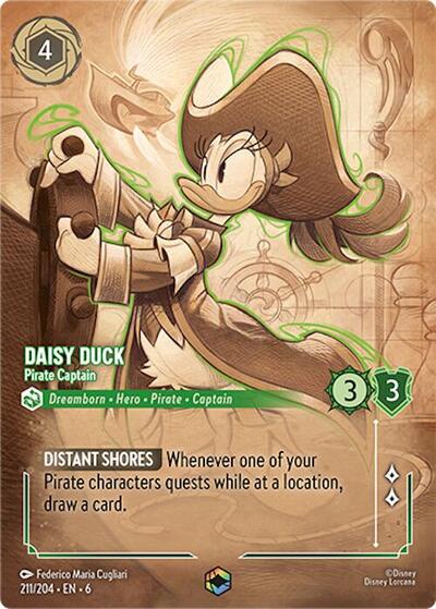 Daisy Duck - Pirate Captain (Enchanted) (Azurite Sea) Near Mint Holofoil