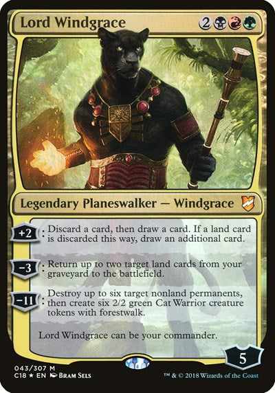 Lord Windgrace (Commander 2018) (Oversize Cards) Near Mint Foil