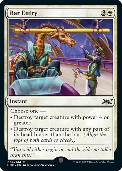 Bar Entry (Unfinity) Near Mint Foil