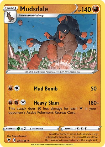 Mudsdale (SWSH04: Vivid Voltage) Near Mint Reverse Holofoil