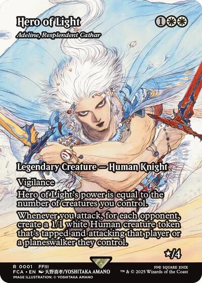 Hero of Light - Adeline, Resplendent Cathar (Showcase) (Universes Beyond: FINAL FANTASY: Through the Ages) Near Mint Foil