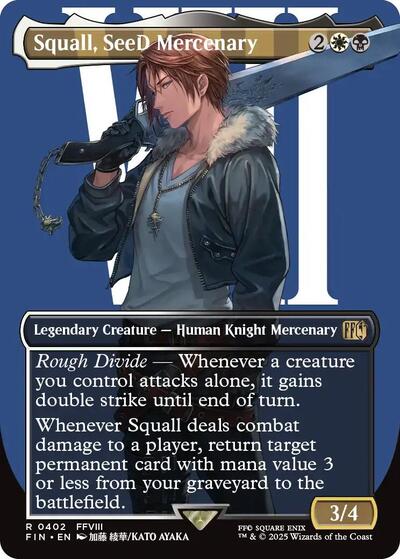 Squall, SeeD Mercenary (Borderless) (Universes Beyond: FINAL FANTASY) Near Mint