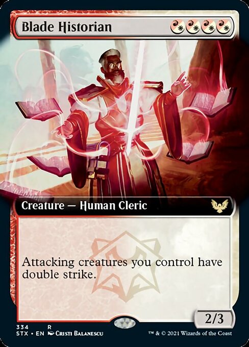 Blade Historian (Extended Art) (Strixhaven) Light Play Foil