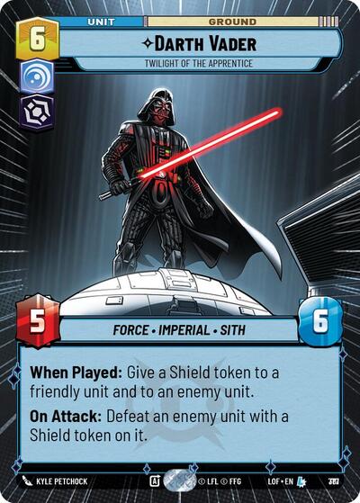 Darth Vader Twilight of the Apprentice (Hyperspace Foil) (Legends of the Force) Near Mint Foil