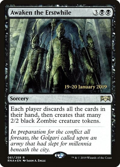 Awaken the Erstwhile (Promos: Prerelease Cards) Light Play Foil