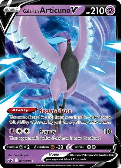 Galarian Articuno V (SWSH06: Chilling Reign) Near Mint Holofoil