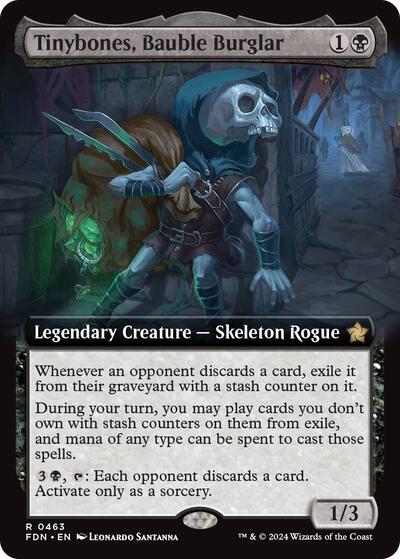 Tinybones, Bauble Burglar (Extended Art) (Foundations) Light Play Foil