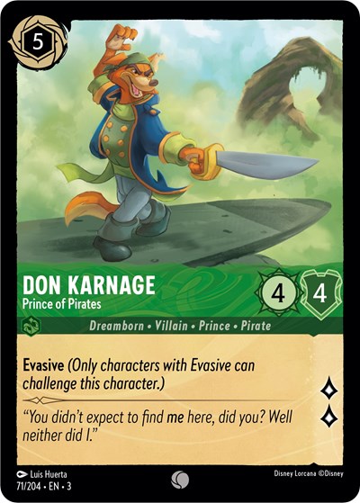 Don Karnage - Prince of Pirates (Into the Inklands) Near Mint Cold Foil