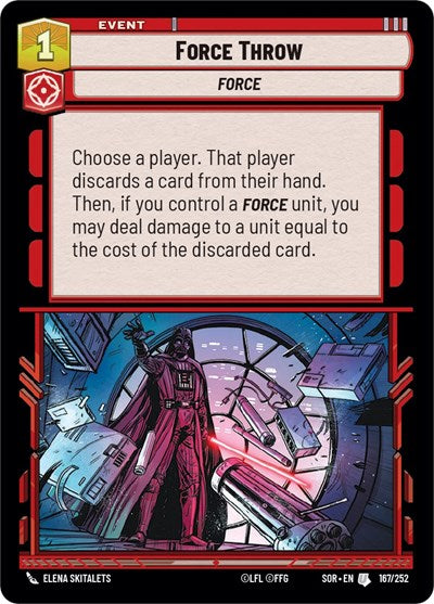 Force Throw (Spark of Rebellion) Near Mint Foil