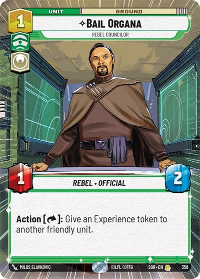 Bail Organa Rebel Councilor (Hyperspace) (Spark of Rebellion) Near Mint