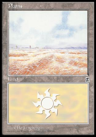 Plains (166) (Portal Three Kingdoms) Light Play