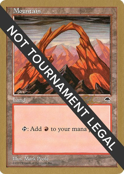 Mountain (Joined) - 1998 Ben Rubin (TMP) (World Championship Decks) Heavy Play