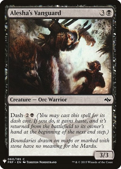 Alesha's Vanguard (Mystery Booster) Near Mint