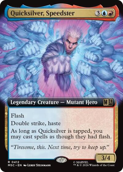 Quicksilver, Speedster (Extended Art) (Commander: Marvel Super Heroes) Near Mint