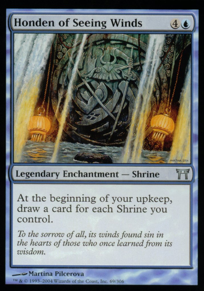 Honden of Seeing Winds (Champions of Kamigawa) Damaged / Poor