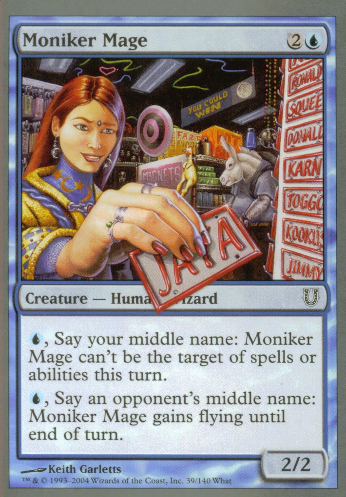 Moniker Mage (Unhinged) Light Play Foil