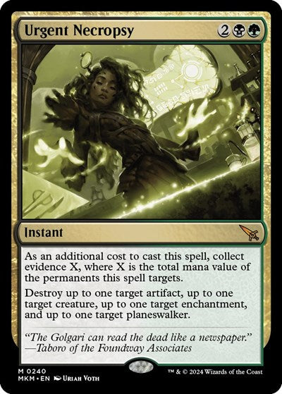 Urgent Necropsy (Murders at Karlov Manor) Light Play Foil