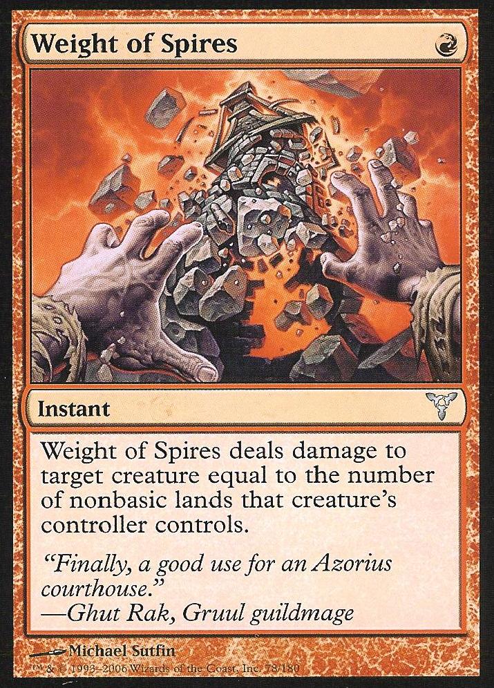 Weight of Spires (Dissension) Light Play Foil