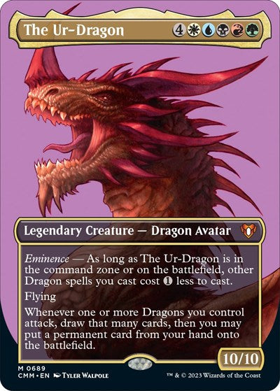 The Ur-Dragon (Borderless) (Commander Masters) Light Play Foil