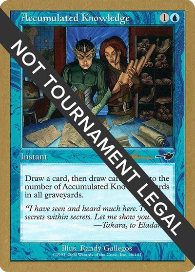Accumulated Knowledge - 2001 Antoine Ruel (NMS) (World Championship Decks) Light Play