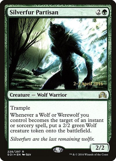 Silverfur Partisan (Promos: Prerelease Cards) Light Play Foil