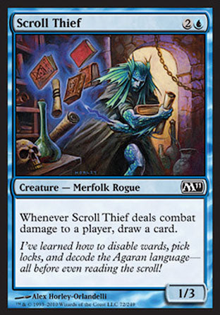 Scroll Thief (Magic 2011 Core Set) Light Play Foil