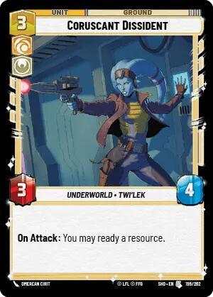 Coruscant Dissident (Shadows of the Galaxy) Near Mint Foil