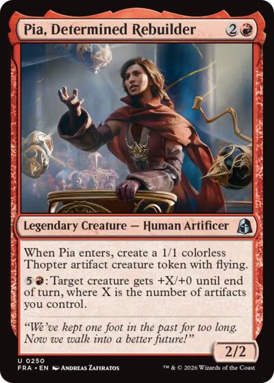 Pia, Determined Rebuilder (Reality Fracture) Near Mint Foil