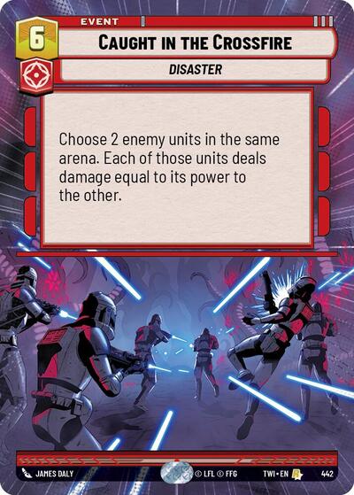 Caught in the Crossfire (Hyperspace) (Twilight of the Republic) Near Mint Foil