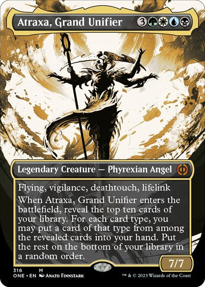 Atraxa, Grand Unifier (Showcase) (Phyrexia: All Will Be One) Light Play Foil