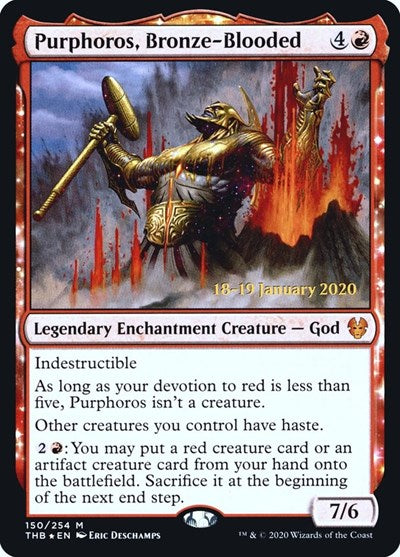 Purphoros, Bronze-Blooded (Promos: Prerelease Cards) Light Play Foil