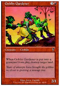 Goblin Gardener (7th Edition) Heavy Play Foil