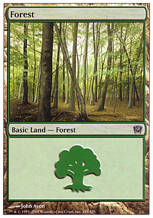 Forest (349) (9th Edition) Heavy Play