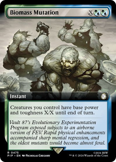 Biomass Mutation (Extended Art) (Universes Beyond: Fallout) Damaged / Poor