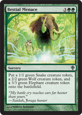 Bestial Menace (Worldwake) Light Play