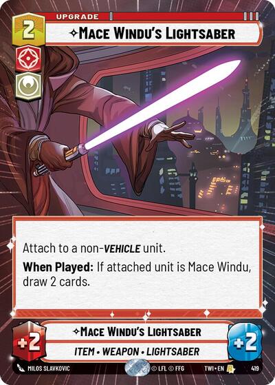 Mace Windu's Lightsaber (Hyperspace) (Twilight of the Republic) Near Mint Foil
