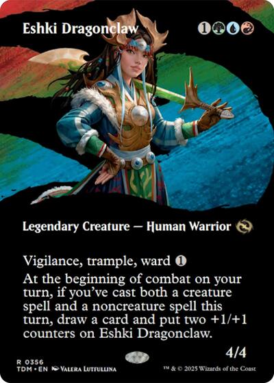 Eshki Dragonclaw (Borderless) (Tarkir: Dragonstorm) Near Mint Foil