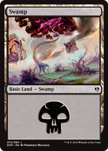Swamp (72) (Duel Decks: Zendikar vs Eldrazi) Near Mint