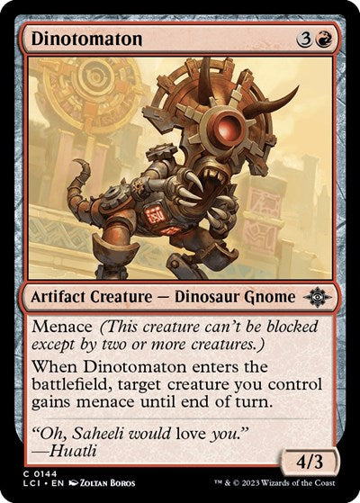 Dinotomaton (The Lost Caverns of Ixalan) Light Play Foil