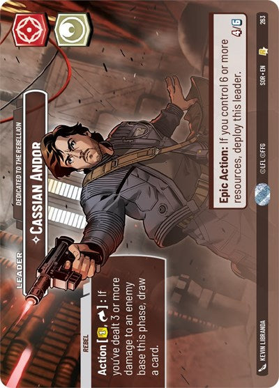 Cassian Andor Dedicated to the Rebellion (Showcase) (Spark of Rebellion) Near Mint Foil