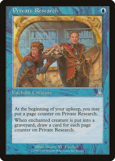 Private Research (Urza's Destiny) Light Play