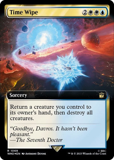 Time Wipe (Extended Art) (Surge Foil) (Universes Beyond: Doctor Who) Near Mint Foil