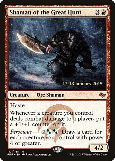 Shaman of the Great Hunt (Promos: Prerelease Cards) Medium Play Foil