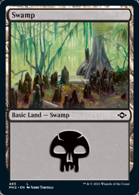 Swamp (485) (Modern Horizons 2) Medium Play Foil