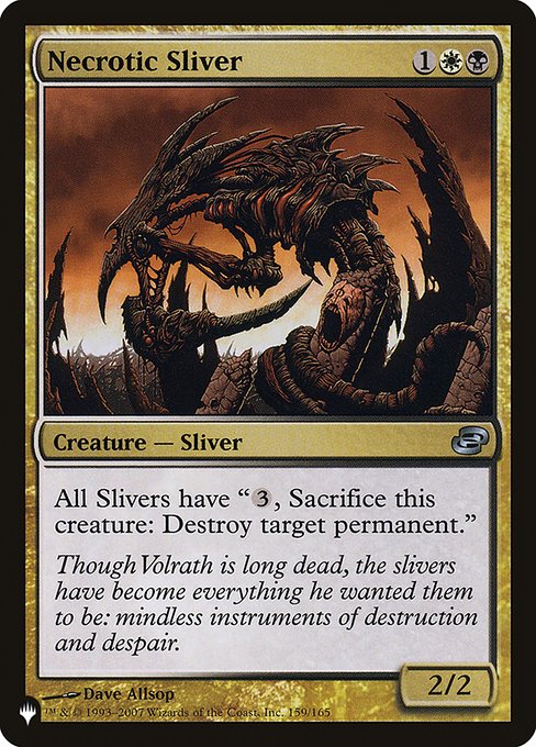 Necrotic Sliver (The List) Near Mint