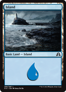 Island (286) (Shadows Over Innistrad) Medium Play