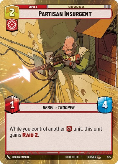 Partisan Insurgent (Hyperspace) (Spark of Rebellion) Near Mint Foil