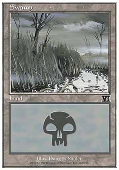 Swamp (341) (Classic 6th Edition) Light Play